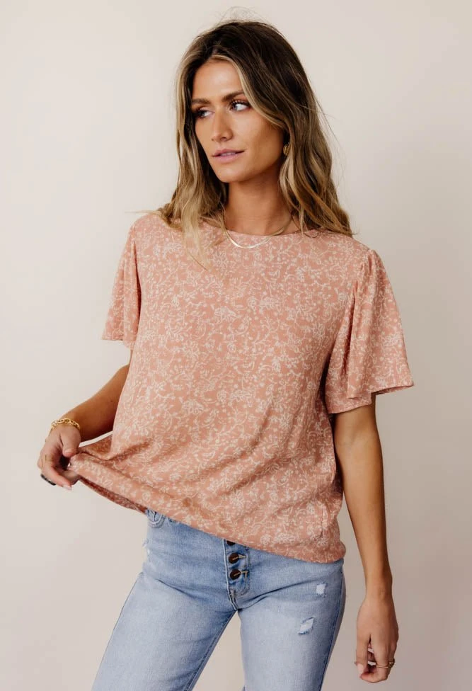 LAKE FLOWER FASHION Thalia Blouse In Salmon 10 LAKE FLOWER FASHION Thalia Blouse In Salmon