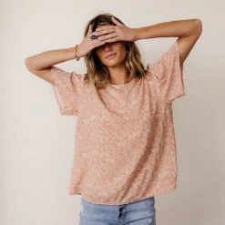 LAKE FLOWER FASHION Thalia Blouse In Salmon 17 LAKE FLOWER FASHION Thalia Blouse In Salmon