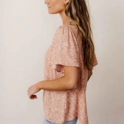 LAKE FLOWER FASHION Thalia Blouse In Salmon 14 LAKE FLOWER FASHION Thalia Blouse In Salmon