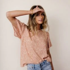 LAKE FLOWER FASHION Thalia Blouse In Salmon 19 LAKE FLOWER FASHION Thalia Blouse In Salmon