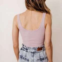 SINA Bohme Essentials Micah Bodysuit In Lavender