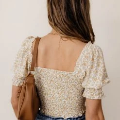 PAPER CRANE Diane Smocked Top - FINAL SALE