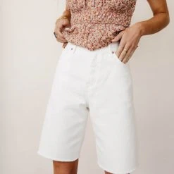 KANCAN New Arrivals Bohme Blaire Bermuda Shorts In White