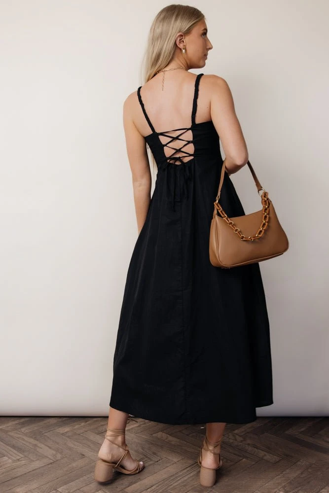 CRESCENT Dresses Margot Midi Dress In Black 9 CRESCENT Dresses Margot Midi Dress In Black