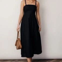 CRESCENT Dresses Margot Midi Dress In Black
