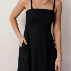 CRESCENT Dresses Margot Midi Dress In Black 11 CRESCENT Dresses Margot Midi Dress In Black