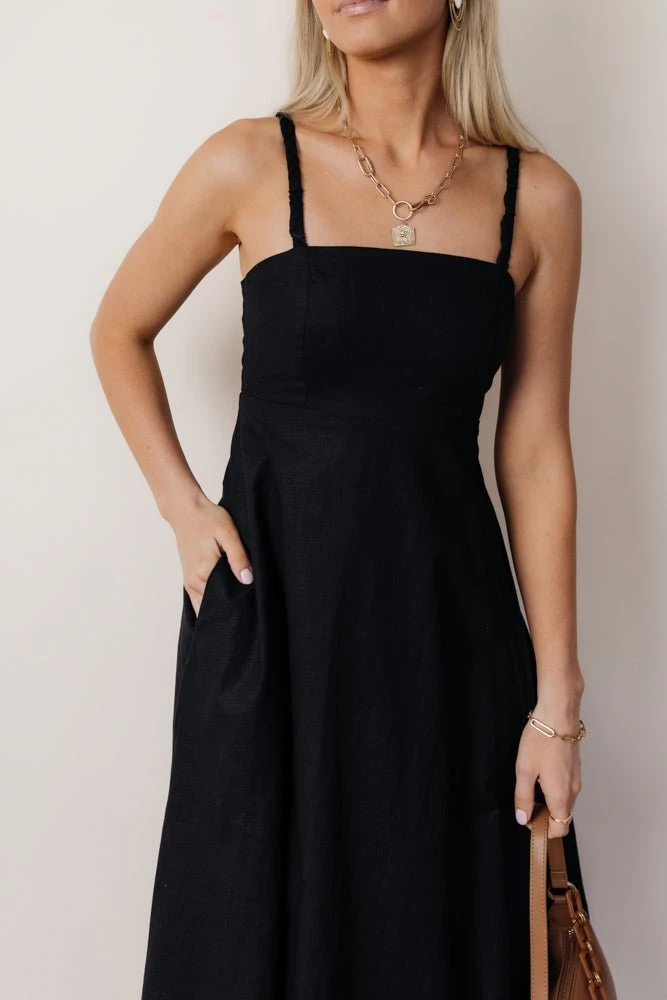 CRESCENT Dresses Margot Midi Dress In Black 5 CRESCENT Dresses Margot Midi Dress In Black