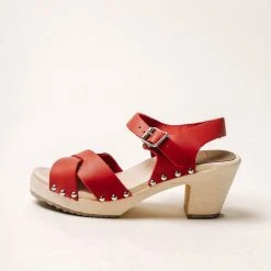 MIA Gertrude Clogs In Red - FINAL SALE