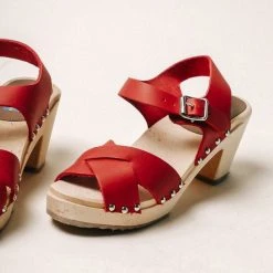 MIA Gertrude Clogs In Red - FINAL SALE