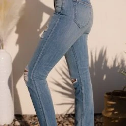 HIDDEN JEANS Distressed Straight-Leg Jeans - FINAL SALE