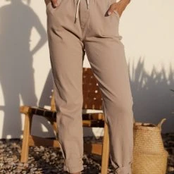 DEAR JOHN High-Waist Paperbag Pants