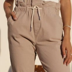 DEAR JOHN High-Waist Paperbag Pants