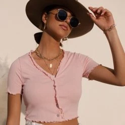 PAPERMOON Tops Maurea Lettuce Edge Top - FINAL SALE