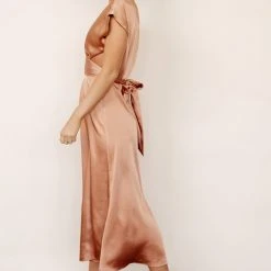 WORUI New Arrivals Rosalind Midi Dress In Copper