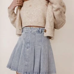 LE LIS Rosalie Denim Skirt Back In Stock