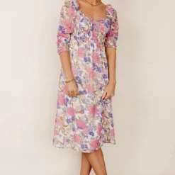 LUSH CLOTHING Rosa Floral Midi Dress Bohme In Bloom