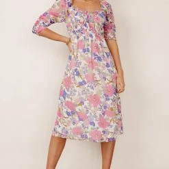 LUSH CLOTHING Rosa Floral Midi Dress Bohme In Bloom