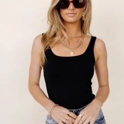 SINA Bohme Essentials Micah Bodysuit In Black