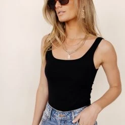 SINA Bohme Essentials Micah Bodysuit In Black