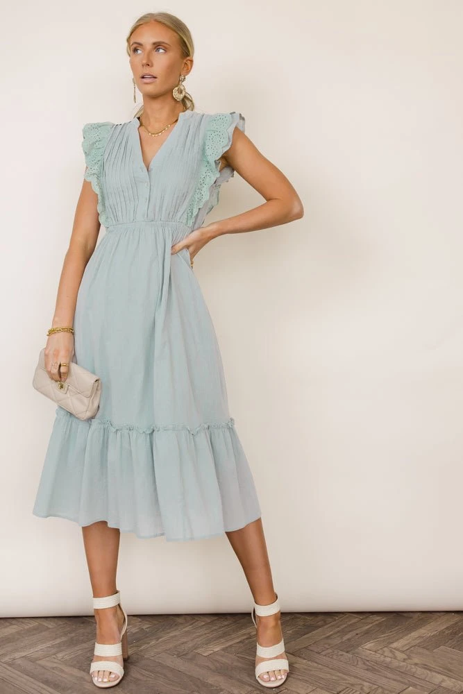 IN LOOM Malena Midi Dress In Sage 3 IN LOOM Malena Midi Dress In Sage