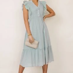 IN LOOM Malena Midi Dress In Sage 12 IN LOOM Malena Midi Dress In Sage