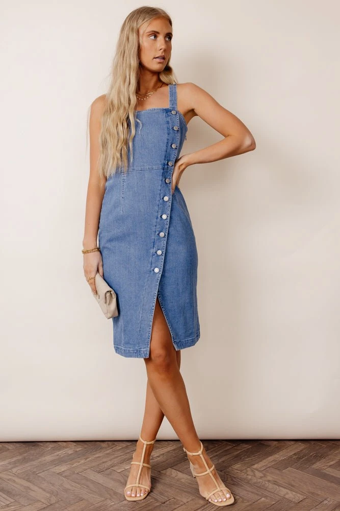 VERO MODA Zoelle Denim Midi Dress - FINAL SALE 7 VERO MODA Zoelle Denim Midi Dress - FINAL SALE