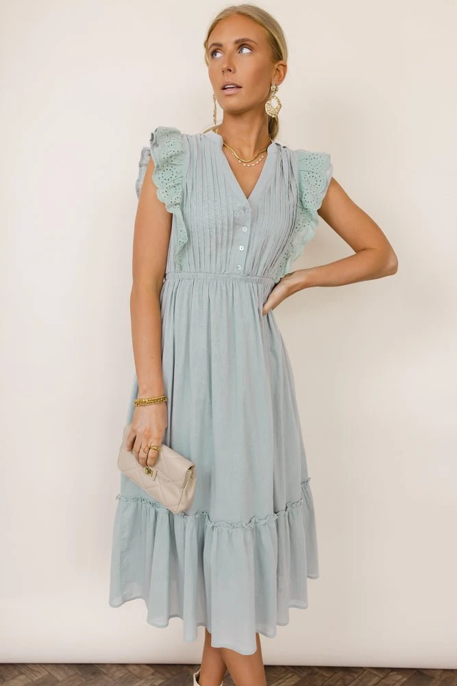 IN LOOM Malena Midi Dress In Sage 5 IN LOOM Malena Midi Dress In Sage