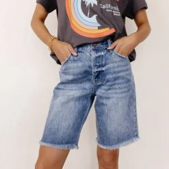 KANCAN Bohme Blaire Bermuda Shorts In Medium Wash Back In Stock 15 KANCAN Bohme Blaire Bermuda Shorts In Medium Wash Back In Stock