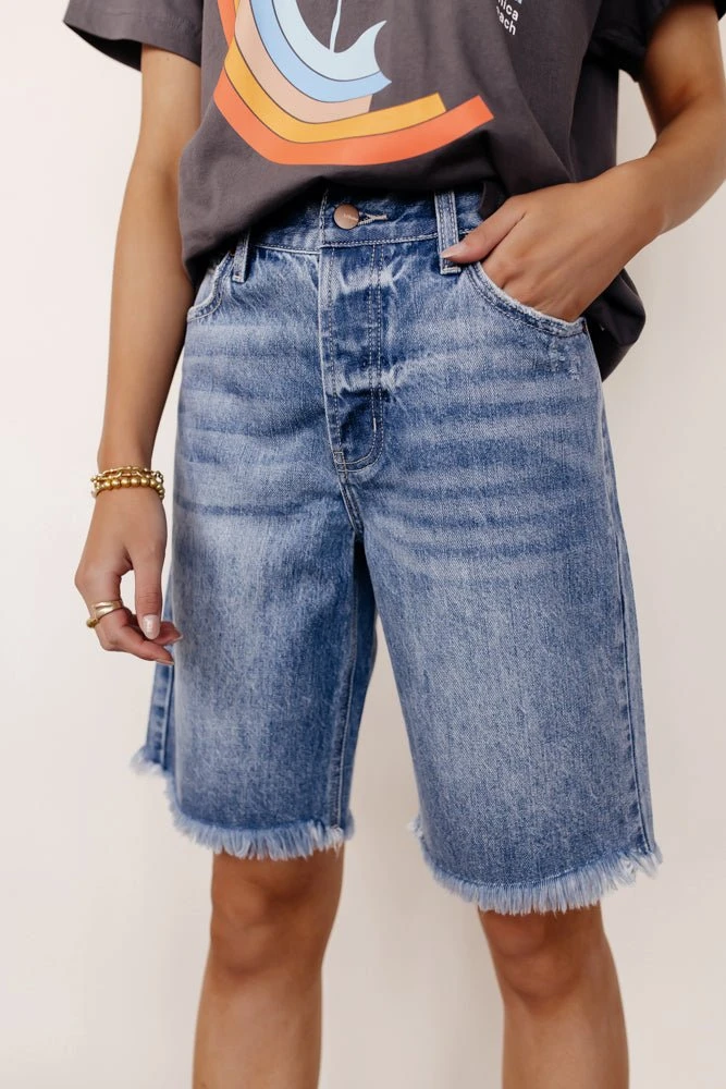 KANCAN Bohme Blaire Bermuda Shorts In Medium Wash Back In Stock 4 KANCAN Bohme Blaire Bermuda Shorts In Medium Wash Back In Stock