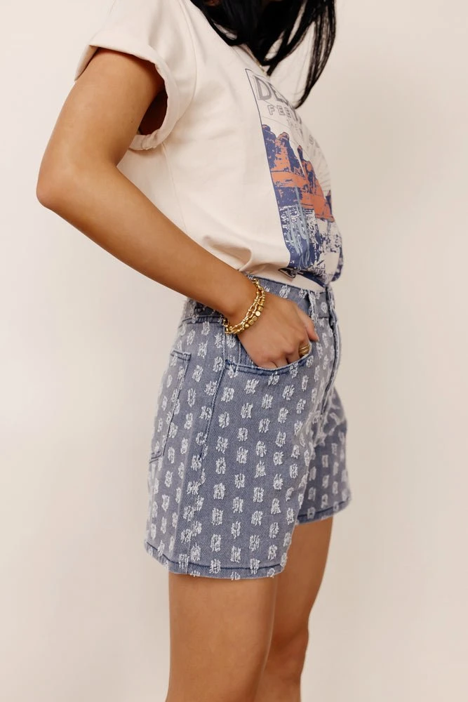 WELLMADE INC Sylvia Shorts Denim 9 WELLMADE INC Sylvia Shorts Denim