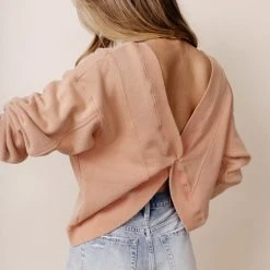 SINA Back In Stock Rori Pullover In Peach