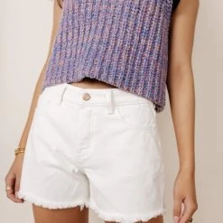 KANCAN Raelynn Denim Shorts In White 15 KANCAN Raelynn Denim Shorts In White
