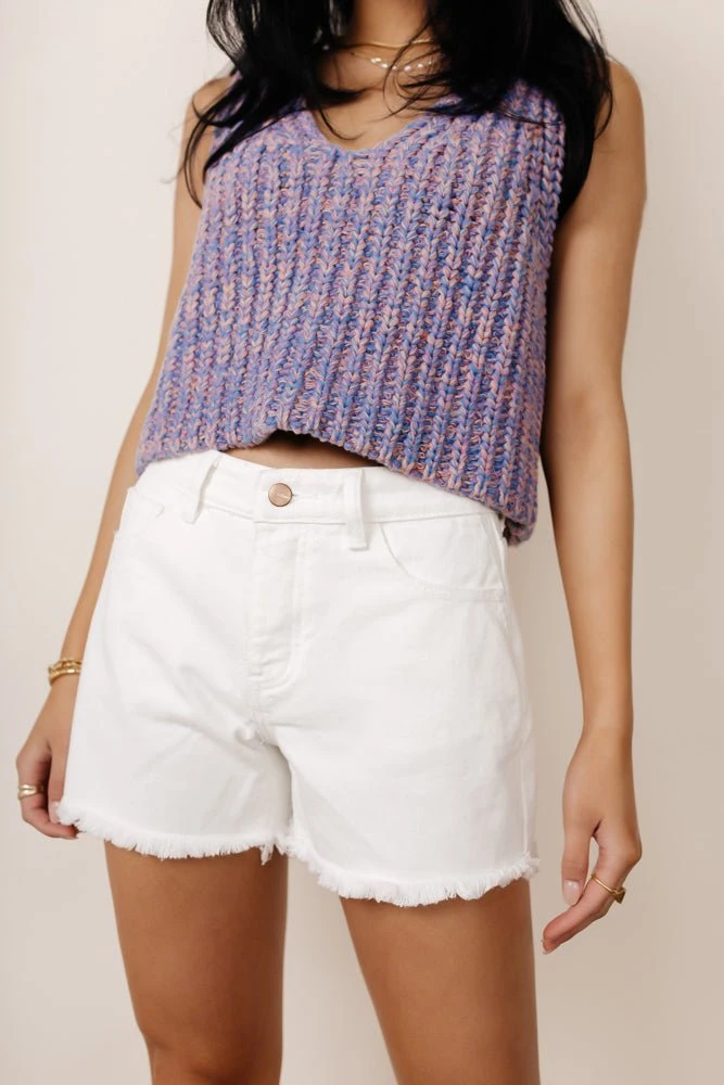 KANCAN Raelynn Denim Shorts In White 7 KANCAN Raelynn Denim Shorts In White