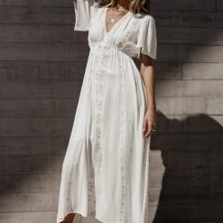 IN LOOM Lyla Embroidered Dress In White