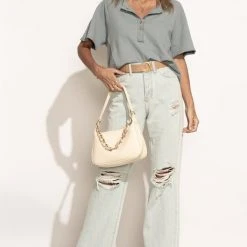 LA MIEL Harlow Top In Blue Tops