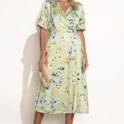 ROKOKO Sophia Floral Dress In Sage - FINAL SALE Bohme In Bloom