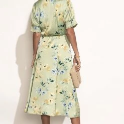 ROKOKO Sophia Floral Dress In Sage - FINAL SALE Bohme In Bloom
