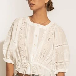 BLU PEPPER Tops Becca Embroidered Blouse In Yellow 17 BLU PEPPER Tops Becca Embroidered Blouse In Yellow