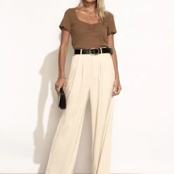 WISHLIST Sofie Ribbed Top In Brown New Arrivals 10 WISHLIST Sofie Ribbed Top In Brown New Arrivals