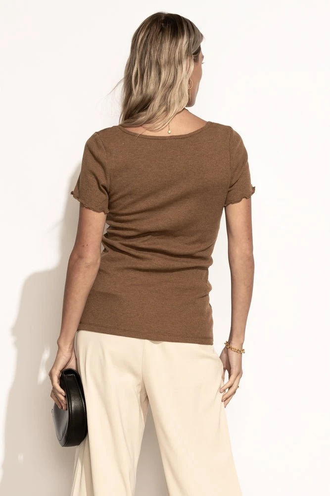 WISHLIST Sofie Ribbed Top In Brown New Arrivals 6 WISHLIST Sofie Ribbed Top In Brown New Arrivals
