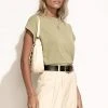 SINA Tops Greta Muscle Tee In Sage