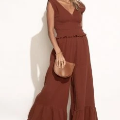 WORUI Sylvia Pants In Rust New Arrivals