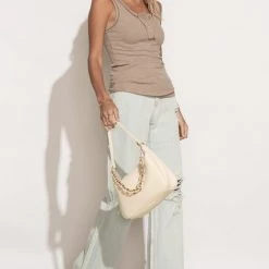 LA MIEL Tops Waylon Ribbed Tank Top In Mocha