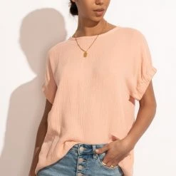 DOE&RAE Hadley Top In Peach