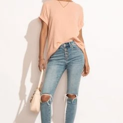 DOE&RAE Hadley Top In Peach