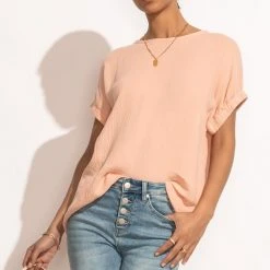DOE&RAE Hadley Top In Peach