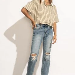 LIME N CHILI Bree Cropped Top In Tan