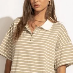 LIME N CHILI Bree Cropped Top In Tan