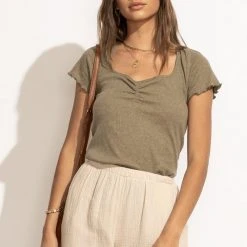 WISHLIST Sofie Ribbed Top In Brown New Arrivals 15 WISHLIST Sofie Ribbed Top In Brown New Arrivals