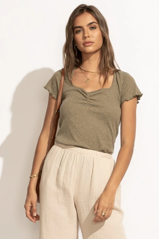 WISHLIST Sofie Ribbed Top In Brown New Arrivals 9 WISHLIST Sofie Ribbed Top In Brown New Arrivals